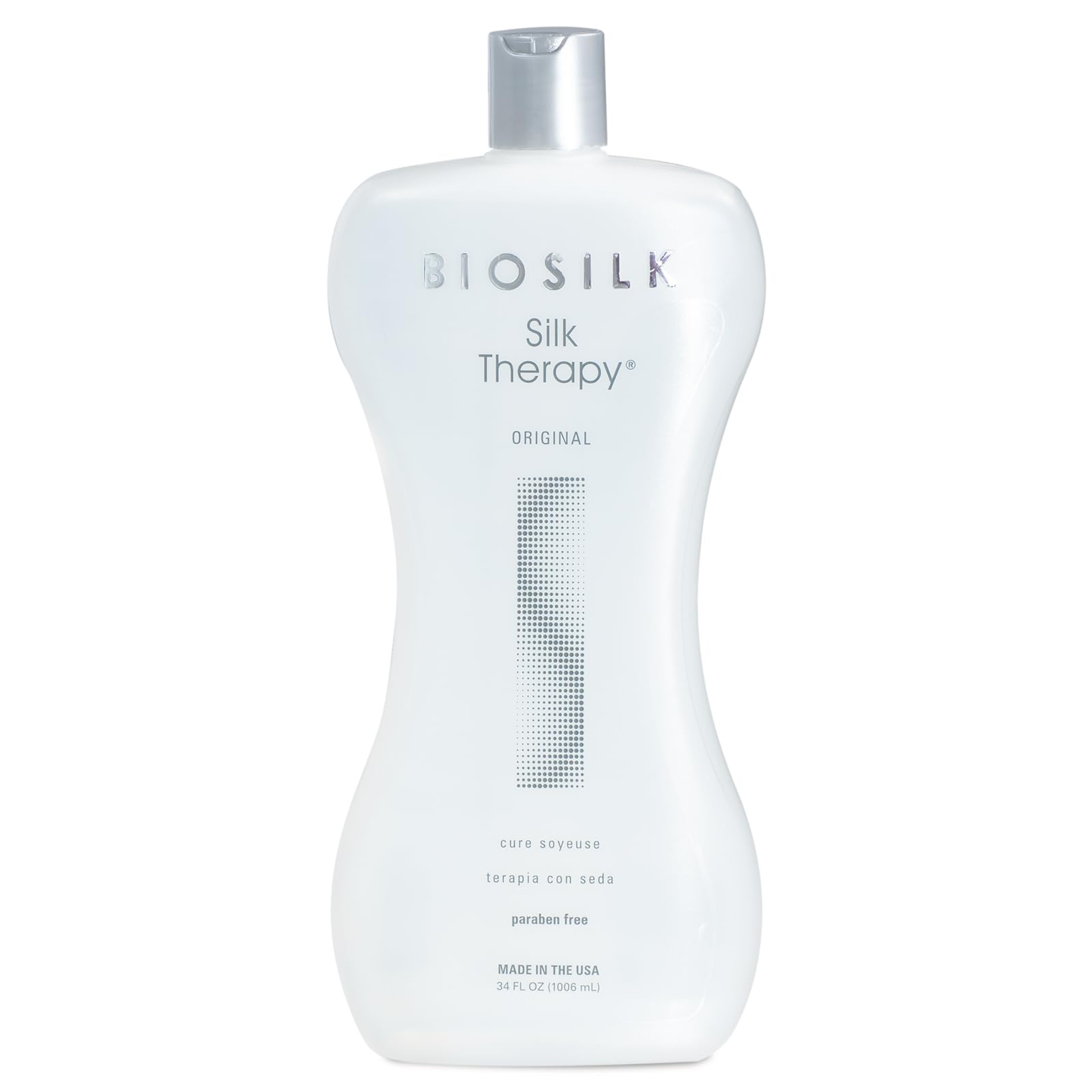 BioSilk Silk Therapy Original, Reconstructing Treatment For Adding Shine & Helping Prevent Split Ends, Sulfate, Paraben, & Cruelty-Free, 5.64 Oz
