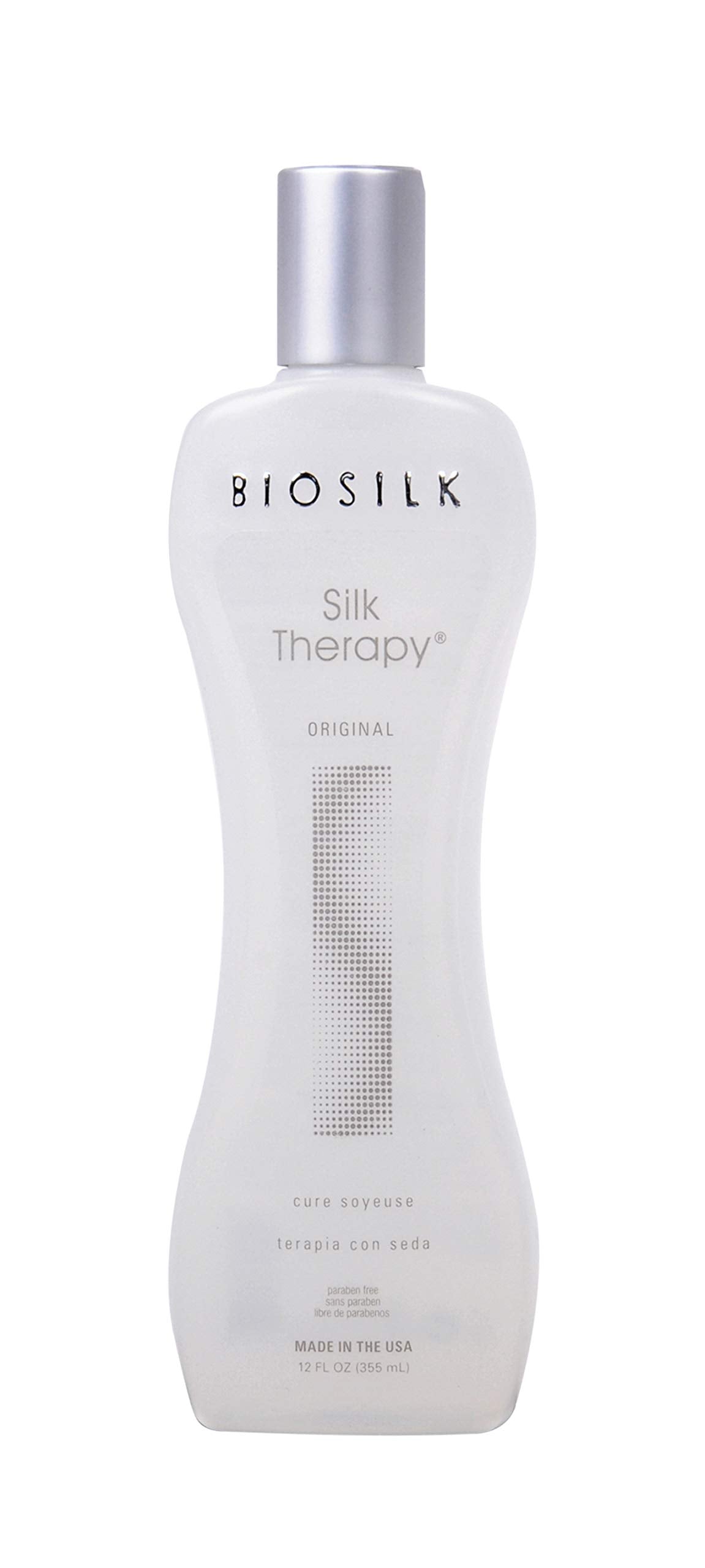 BioSilk Silk Therapy Original, Reconstructing Treatment For Adding Shine & Helping Prevent Split Ends, Sulfate, Paraben, & Cruelty-Free, 5.64 Oz