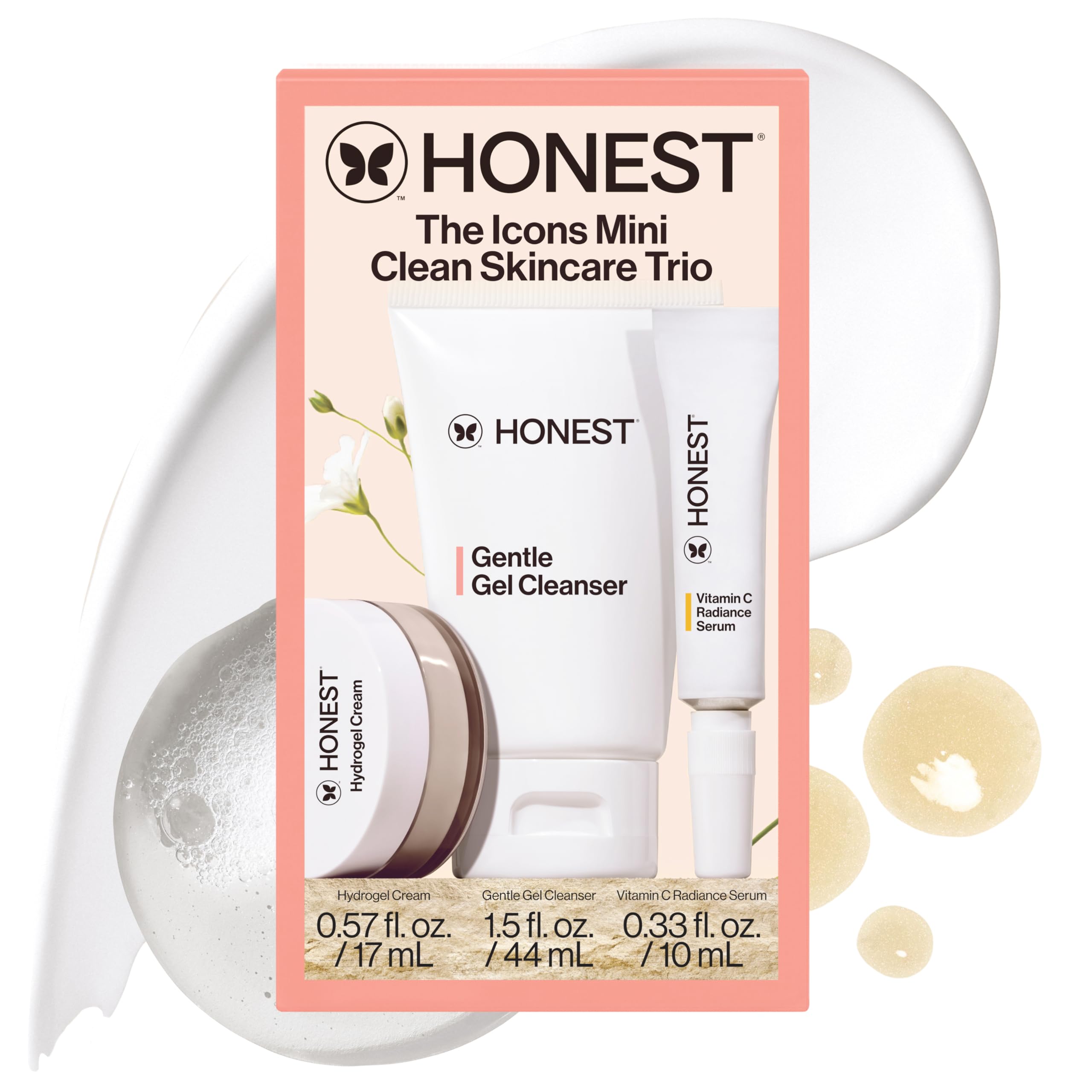 Honest Beauty Hydrogel Cream with Hyaluronic Acid | Lightweight, Moisturizing Water Cream | Gentle for Sensitive Skin, Fragrance Free, Vegan | 1.7 fl oz